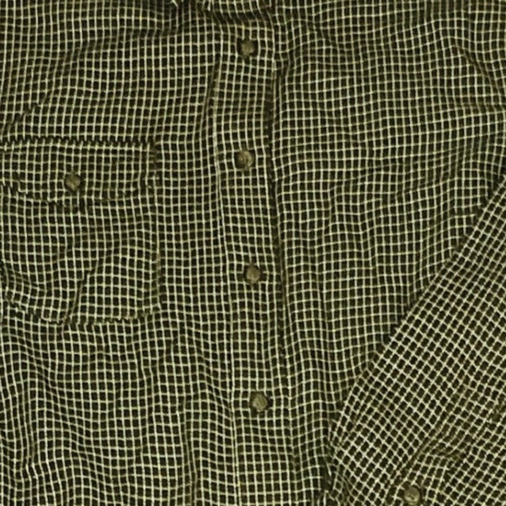 Bridge & burn womens Bird shirt organic cotton button windowpane check XS gorp - Picture 6 of 10
